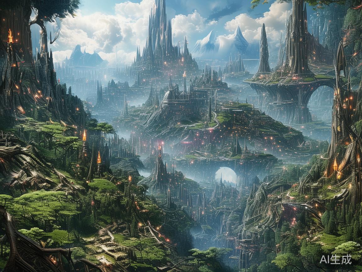 科幻奇幻小说：如《指环王》系列或《基地》系列，其宏